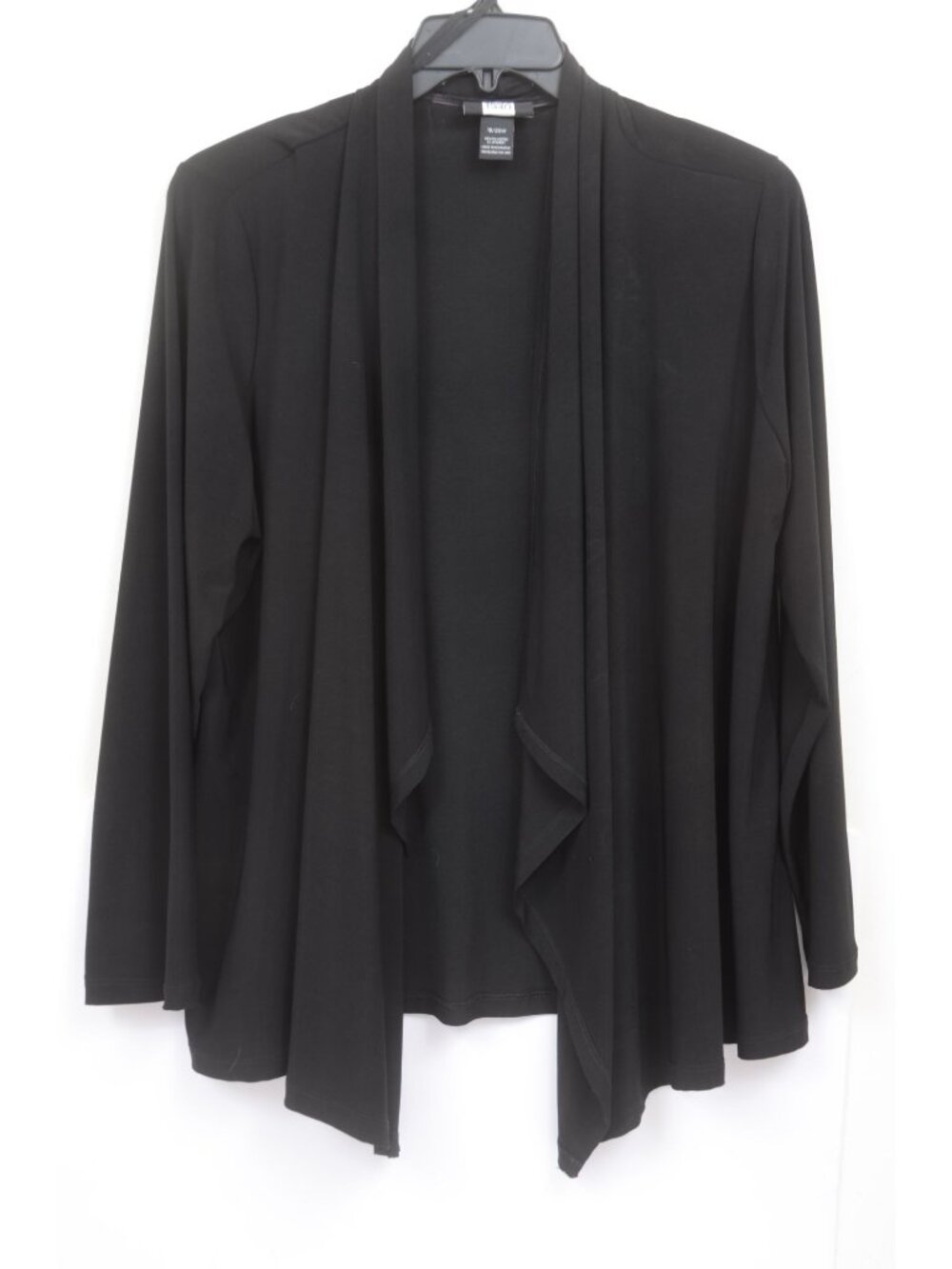 Y2K Studio1940 PLUS 18/20W Black Stretchy Open Cardigan Business Academia Office
